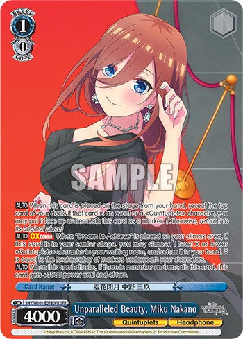 Unparalleled Beauty, Miku Nakano (OFR) (5HY/W101-E078OFR OFR) - The Quintessential Quintuplets Movie