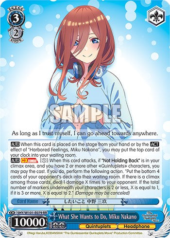 What She Wants to Do, Miku Nakano (5HY/W101-E079 RR) - The Quintessential Quintuplets Movie