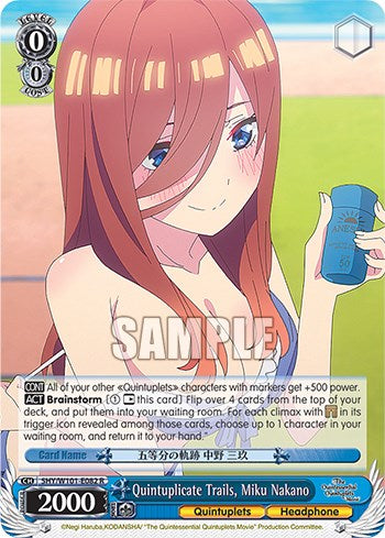 Quintuplicate Trails, Miku Nakano (5HY/W101-E082 R) - The Quintessential Quintuplets Movie