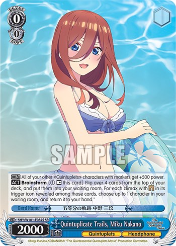 Quintuplicate Trails, Miku Nakano (SR) (5HY/W101-E082S SR) - The Quintessential Quintuplets Movie