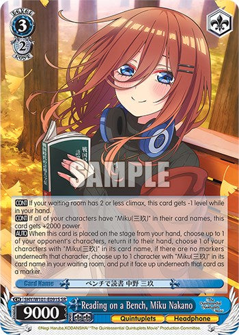 Reading on a Bench, Miku Nakano (SR) (5HY/W101-E091S SR) - The Quintessential Quintuplets Movie