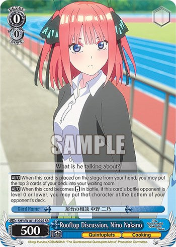 Rooftop Discussion, Nino Nakano (SR) (5HY/W101-E092S SR) - The Quintessential Quintuplets Movie