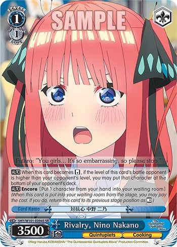 Rivalry, Nino Nakano (SR) (5HY/W101-E094S SR) - The Quintessential Quintuplets Movie