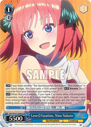 Love Vacation, Nino Nakano (SR) (5HY/W101-E095S SR) - The Quintessential Quintuplets Movie