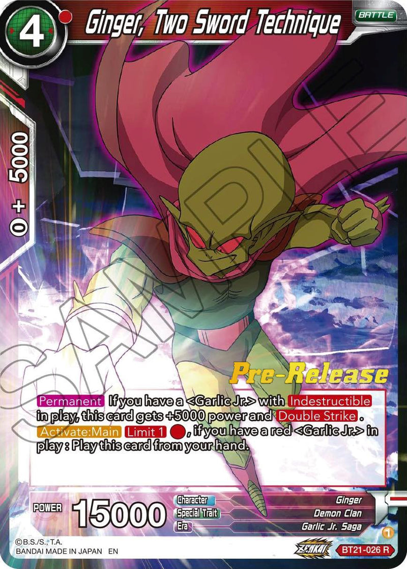 Ginger, Two Sword Technique (BT21-026) [Wild Resurgence Pre-Release Cards]