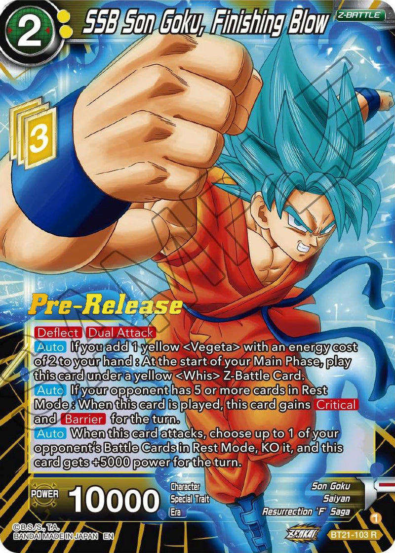 SSB Son Goku, Finishing Blow (BT21-103) [Wild Resurgence Pre-Release Cards]