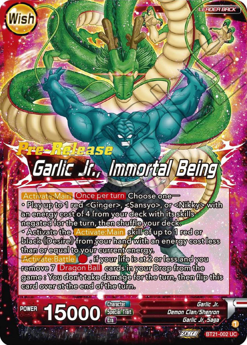 Garlic Jr. // Garlic Jr., Immortal Being (BT21-002) [Wild Resurgence Pre-Release Cards]