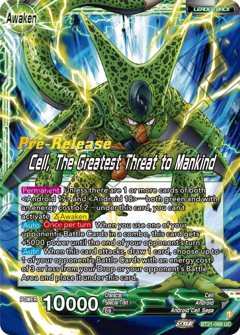 Cell // Cell, The Greatest Threat to Mankind (BT21-068) [Wild Resurgence Pre-Release Cards]