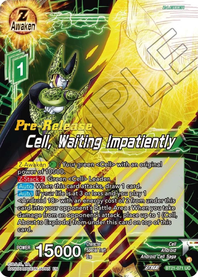 Cell, Waiting Impatiently (BT21-071) [Wild Resurgence Pre-Release Cards]