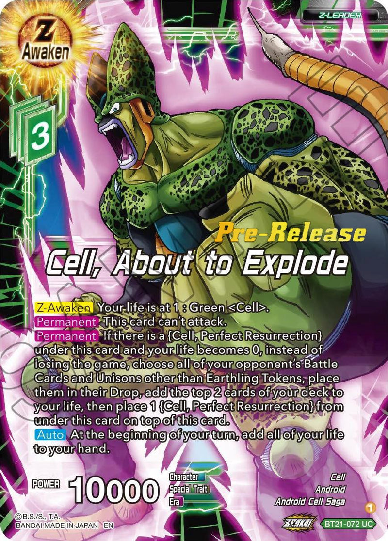 Cell, About to Explode (BT21-072) [Wild Resurgence Pre-Release Cards]