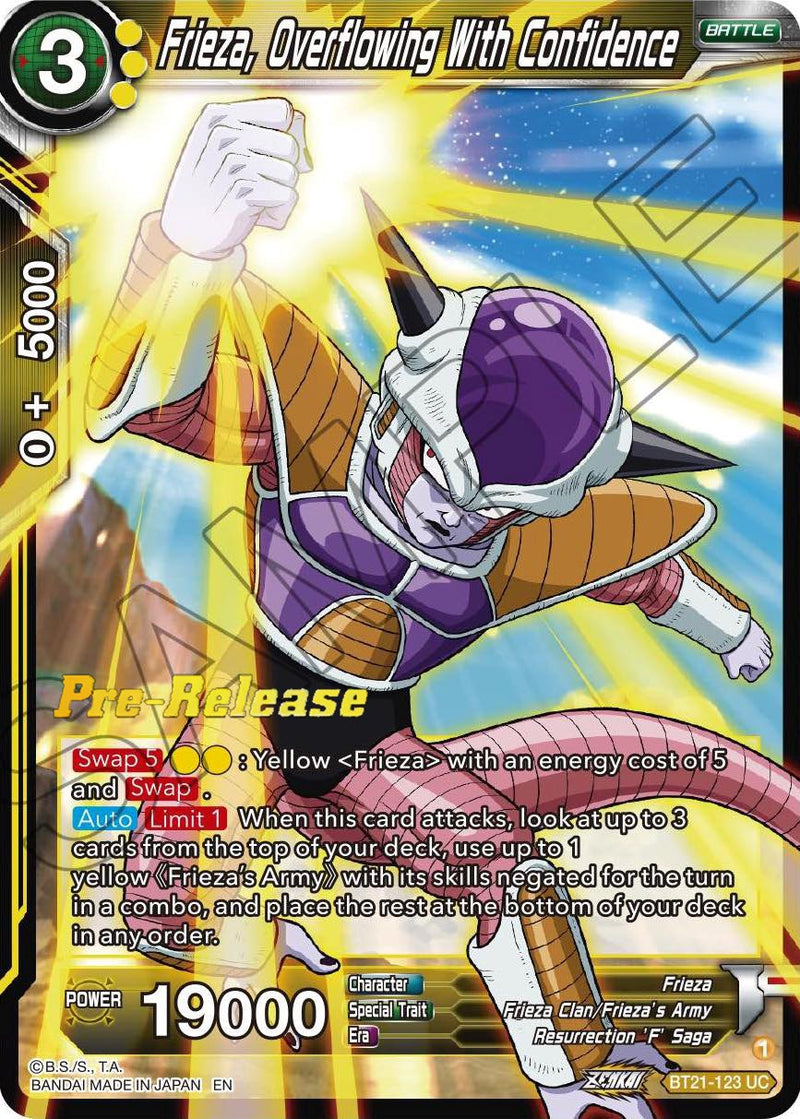 Frieza, Overflowing With Confidence (BT21-123) [Wild Resurgence Pre-Release Cards]