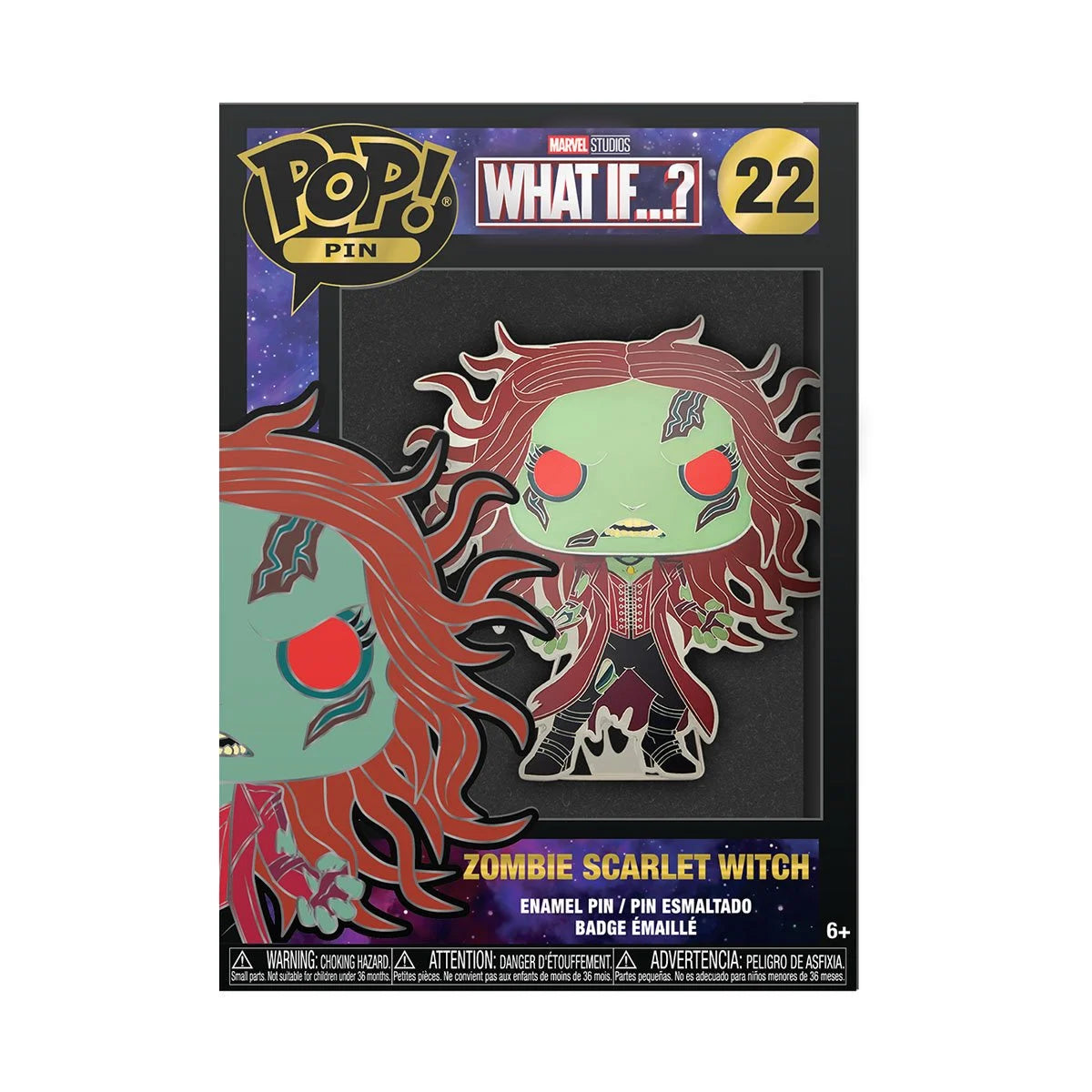 Funko Pin: Marvel's What If Zombie Scarlet Witch Glow-in-the-Dark