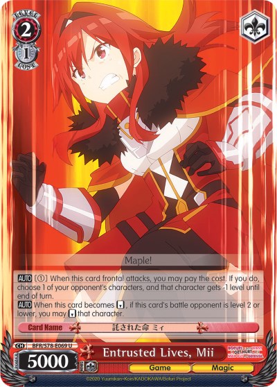 Entrusted Lives, Mii (BFR/S78-E069 U) - BOFURI: I Don't Want to Get Hurt, so I'll Max Out My Defense