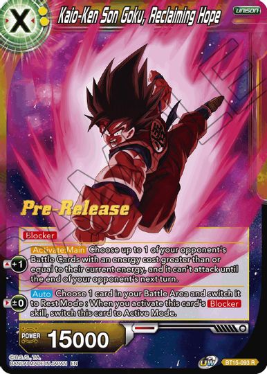 Kaio-Ken Son Goku, Reclaiming Hope (BT15-093) [Saiyan Showdown Prerelease Promos]