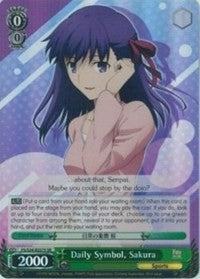 Daily Symbol, Sakura (SR) (FS/S34-E037S SR) - Fate/stay night [Unlimited Blade Works]