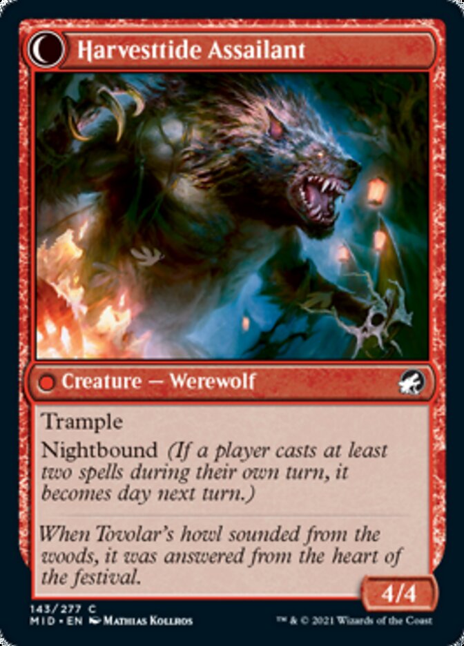 Harvesttide Infiltrator // Harvesttide Assailant (MID-143) - Innistrad: Midnight Hunt: (Double Faced Transform)