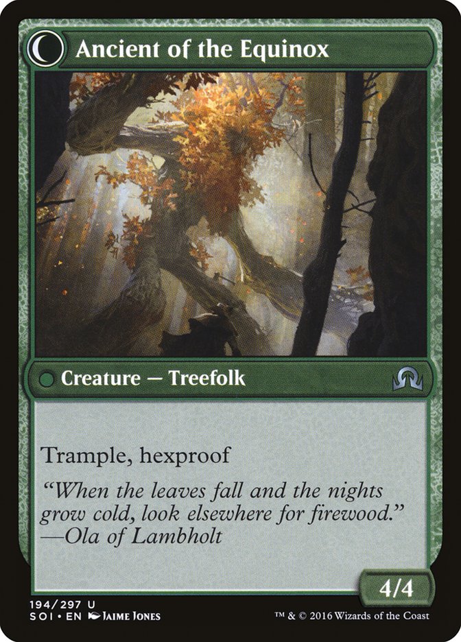 Autumnal Gloom // Ancient of the Equinox (SOI-194) - Shadows over Innistrad: (Double Faced Transform)