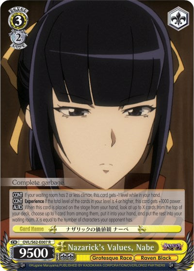 Nazarick's Values, Nabe (OVL/S62-E007 R) - Nazarick: Tomb of the Undead