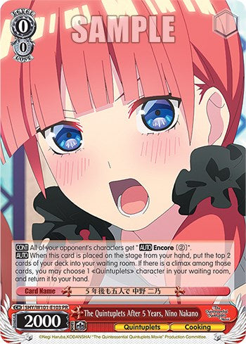 The Quintuplets After 5 Years, Nino Nakano (5HY/W101-E103) - The Quintessential Quintuplets Movie