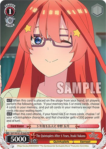 The Quintuplets After 5 Years, Itsuki Nakano (Foil) (5HY/W101-E104S) - The Quintessential Quintuplets Movie