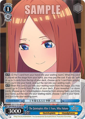 The Quintuplets After 5 Years, Miku Nakano (5HY/W101-E105) - The Quintessential Quintuplets Movie