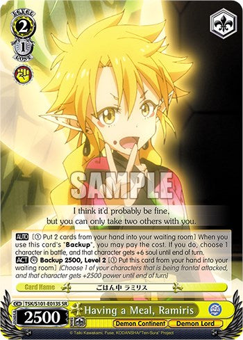 Having a Meal, Ramiris (SR) (TSK/S101-E013S SR) - That Time I Got Reincarnated as a Slime Vol.3