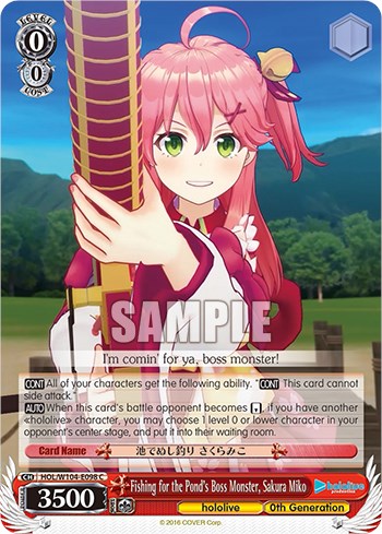 Fishing for the Pond's Boss Monster, Sakura Miko (HOL/W104-E098 C) - hololive production Vol.2
