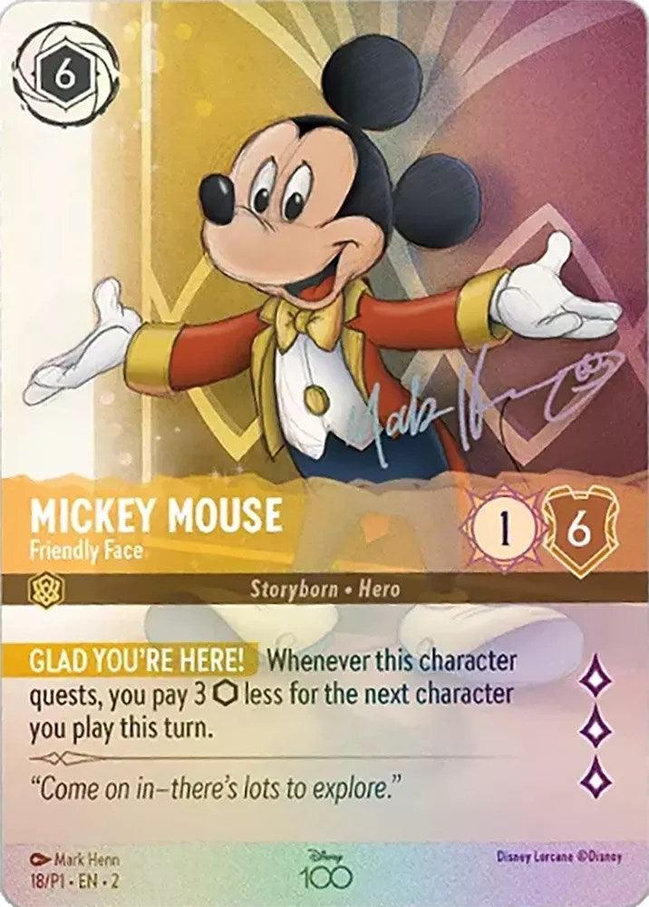 Mickey Mouse - Friendly Face (Alternate Art) (18) [Disney100 Promos] - Josh's Cards