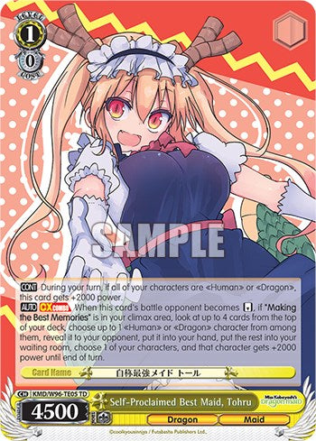 Self-Proclaimed Best Maid, Tohru (KMD/W96-TE05 TD) - Miss Kobayashi's Dragon Maid