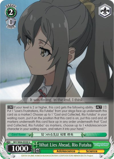 What Lies Ahead, Rio Futaba (SBY/W64-E038 U) - Rascal Does Not Dream of Bunny Girl Senpai