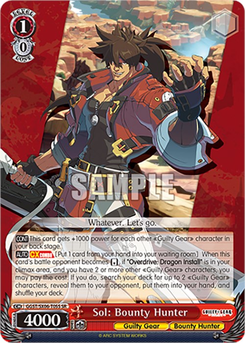 Sol: Bounty Hunter (GGST/SX06-T05S SR) [Guilty Gear -Strive-]