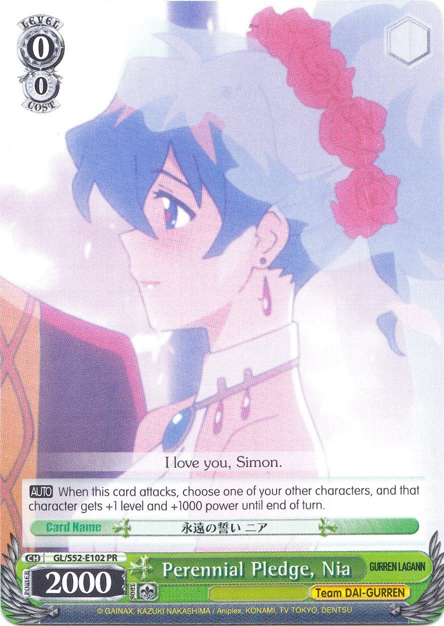 Perennial Pledge, Nia (GL/S52-E102 PR) - Gurren Lagann