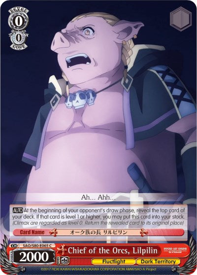Chief of the Orcs, Lilpilin (SAO/S80-E065 C) - Sword Art Online -Alicization- Vol.2