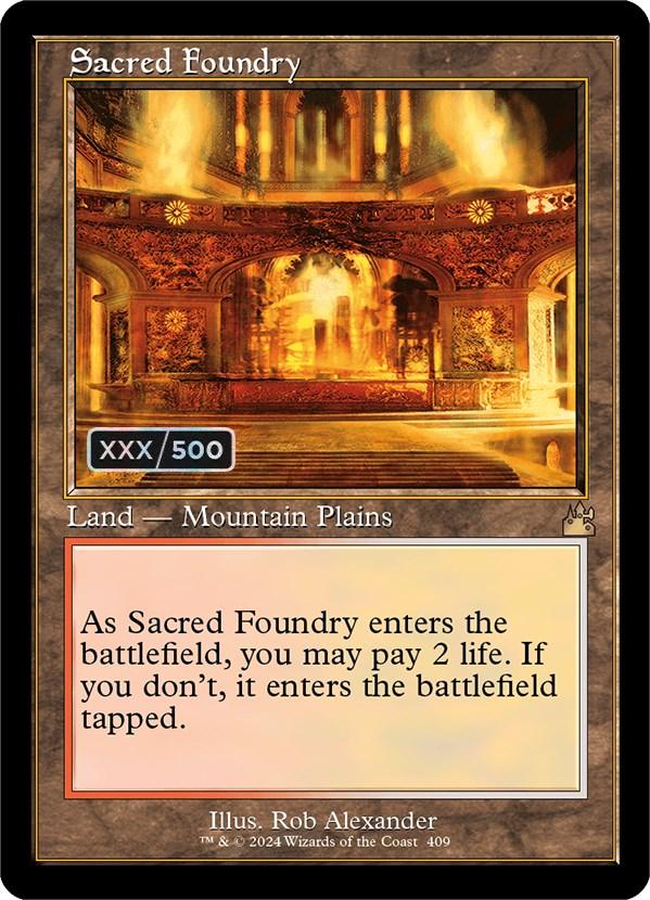 Sacred Foundry (Retro) (Serialized) [Ravnica Remastered] - Josh's Cards