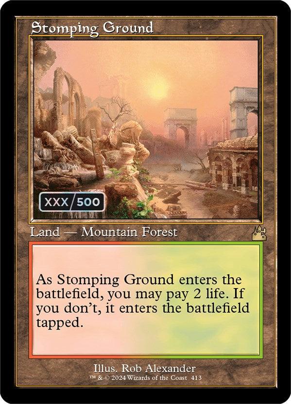 Stomping Ground (Retro) (Serialized) [Ravnica Remastered] - Josh's Cards