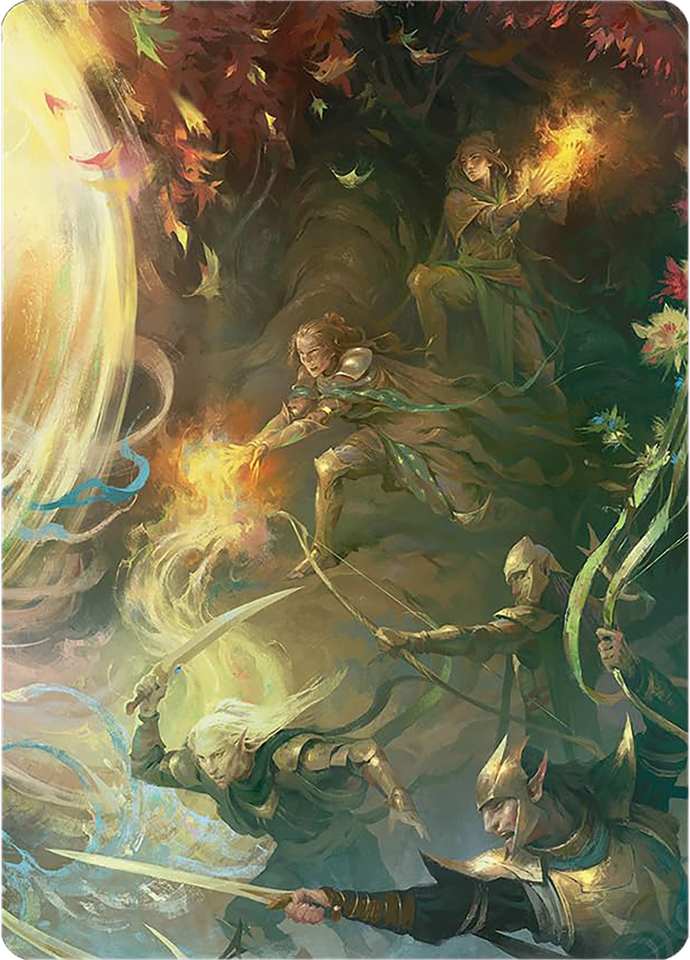 Rally the Galadhrim Art Card [The Lord of the Rings: Tales of Middle-earth Art Series] - Josh's Cards