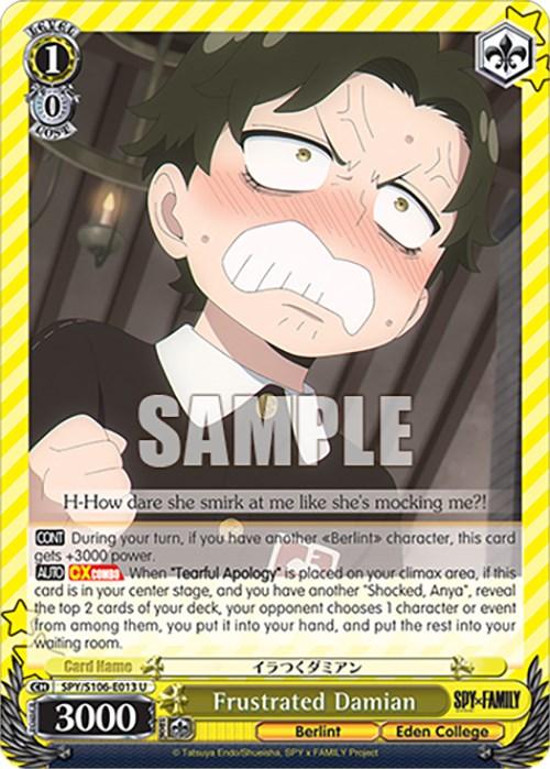 Frustrated Damian (SPY/S106-E013 U) [SPY x FAMILY] - Josh's Cards