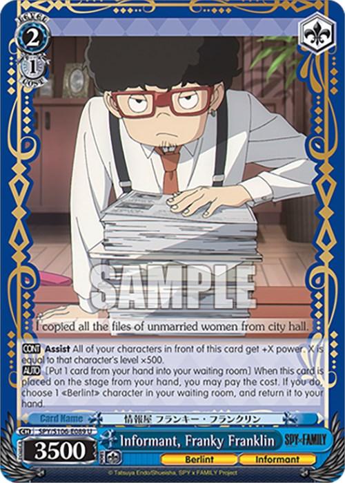 Informant, Franky Franklin (SPY/S106-E089 U) [SPY x FAMILY] - Josh's Cards