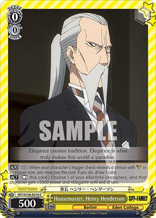 Housemaster, Henry Henderson (SPY/S106-E016 C) [SPY x FAMILY] - Josh's Cards