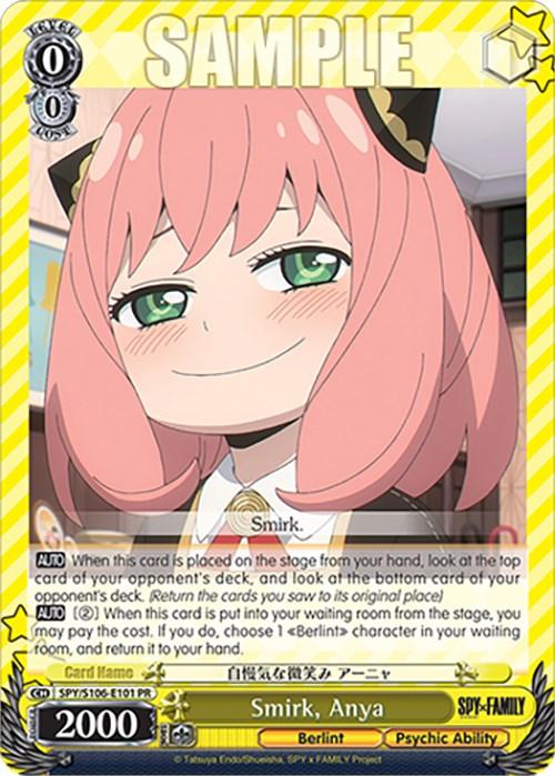 Smirk, Anya (SPY/S106-E101 PR) [SPY x FAMILY] - Josh's Cards