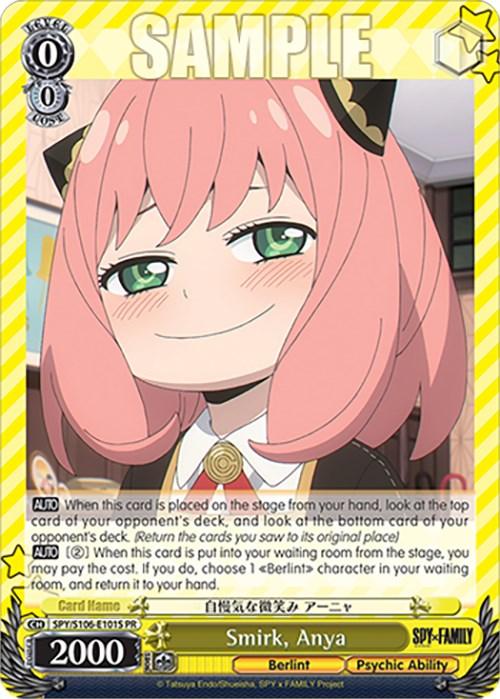 Smirk, Anya (SPY/S106-E101S PR) [SPY x FAMILY] - Josh's Cards