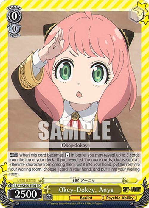 Okey-Dokey, Anya (SPY/S106-TE04 TD) [SPY x FAMILY] - Josh's Cards