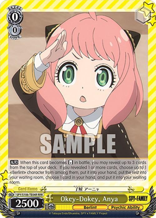 Okey-Dokey, Anya (SPY/S106-TE04R RRR) [SPY x FAMILY] - Josh's Cards