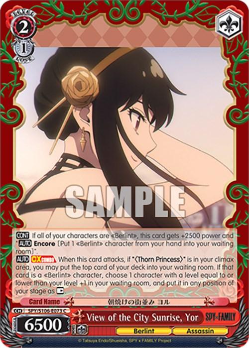 View of the City Sunrise, Yor (SPY/S106-E073 C) [SPY x FAMILY] - Josh's Cards