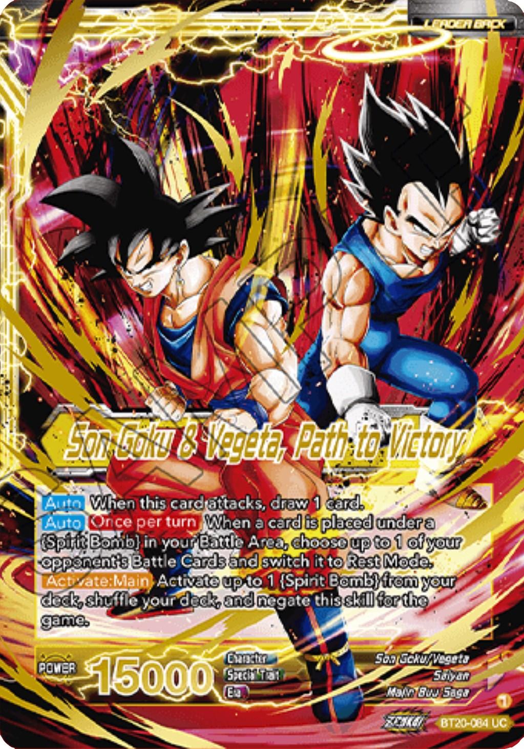 SS Vegito // Son Goku & Vegeta, Path to Victory (Giant Card) (BT20-084) [Oversized Cards] - Josh's Cards