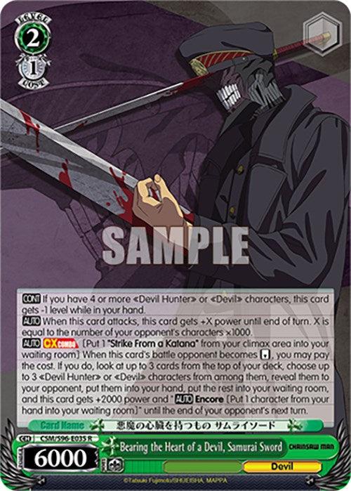 Bearing the Heart of a Devil, Samurai Sword (CSM/S96-E035 R) [Chainsaw Man] - Josh's Cards