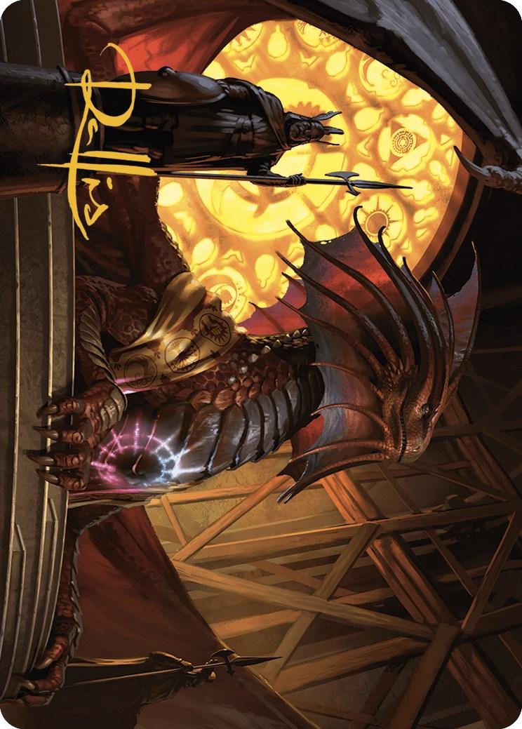 Niv-Mizzet, Guildpact Art Card (21/49) (Gold-Stamped Signature) [Murders at Karlov Manor Art Series] - Josh's Cards