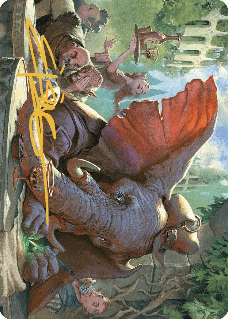 Loxodon Eavesdropper Art Card (Gold-Stamped Signature) [Murders at Karlov Manor Art Series] - Josh's Cards
