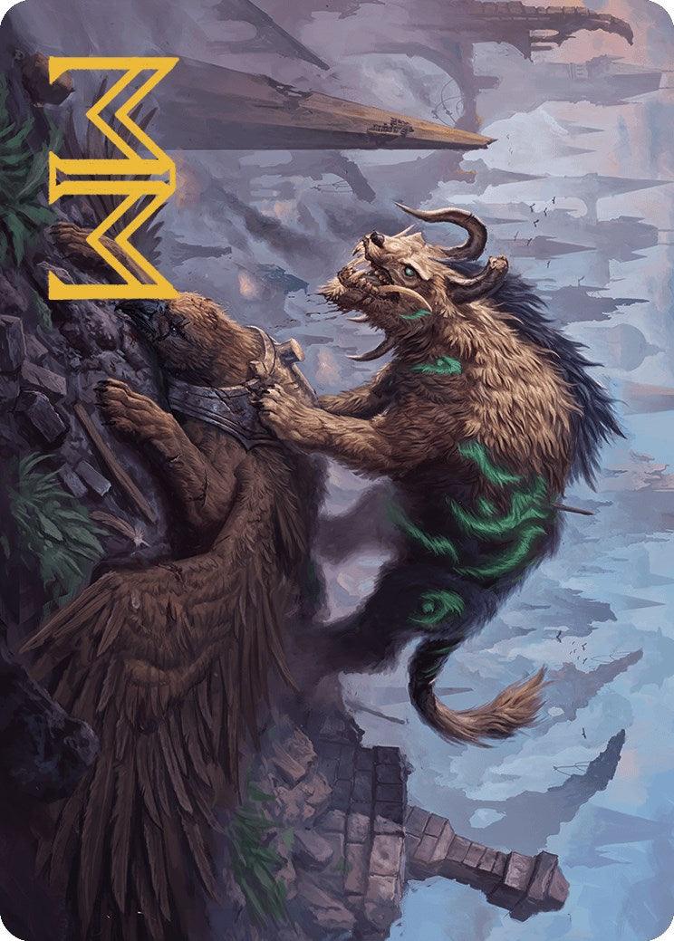 Axebane Ferox Art Card (Gold-Stamped Signature) [Murders at Karlov Manor Art Series] - Josh's Cards