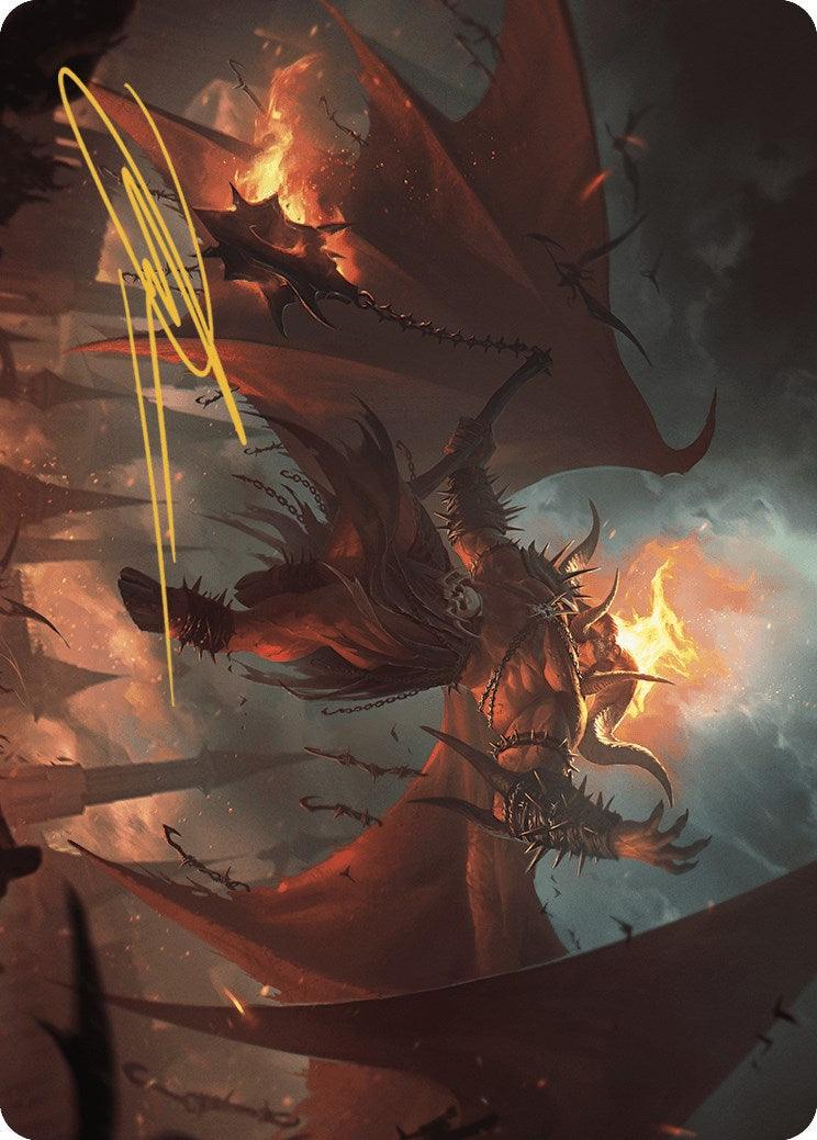 Rakdos, Patron of Chaos Art Card (22/49) (Gold-Stamped Signature) [Murders at Karlov Manor Art Series] - Josh's Cards